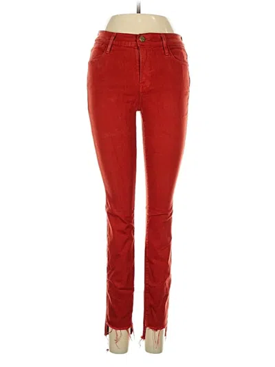Pre-owned Frame Jeggings In Red