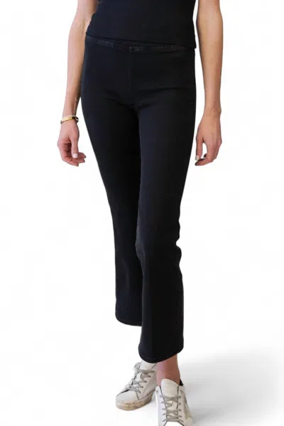 Frame Jet Set Crop Mini Boot Pant In Sheen Noir In Multi | ModeSens