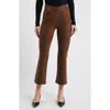 Frame The Jetset Crop Mini Bootcut Jeans In Brown