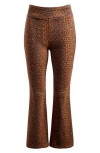 Frame The Jetset Crop Mini Bootcut Jeans In Leopard
