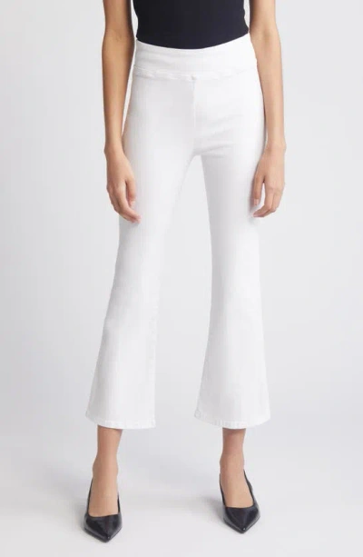 Frame Jet Set Crop Mini Bootcut Pull-on Jeans In White