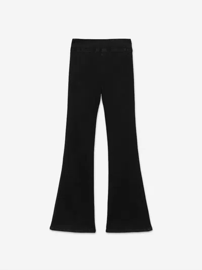 Frame Jet Set Flare Pant In Sheen Noir In Black
