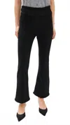 Frame Jetset Crop Mini Boot Pintuck Jeans In Sheen Noir In Black