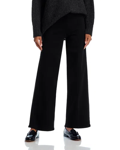FRAME JETSET HIGH RISE SLIM PALAZZO JEANS IN SHEEN NOIR