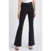 Frame Jetset Flare High-rise Flared Jeans In Sheen Noir