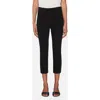 Frame Jetset Weekend Pull-on High Waist Capri Jeans In Black