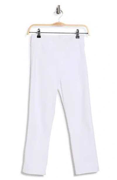 Frame Jetset Weekend Pull-on High Waist Capri Jeans In White