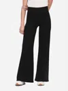 Frame Jetset Wide Leg Pants In Sheen Noir In Black