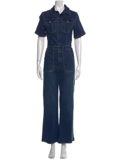 Pre-owned Frame Jumpsuit In Blue