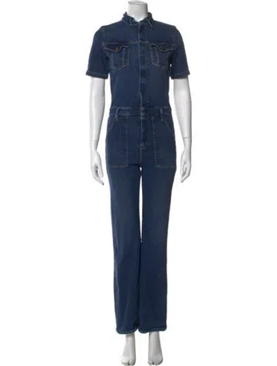Pre-owned Frame Jumpsuit In Blue