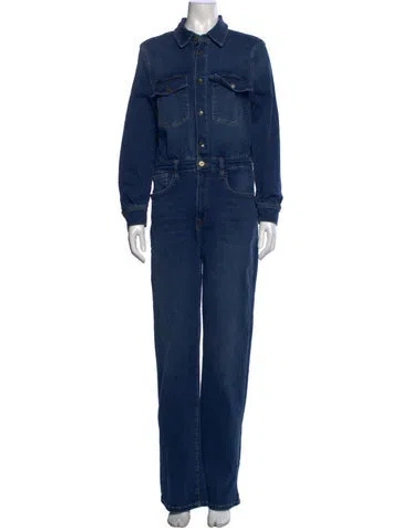 Pre-owned Frame Jumpsuit In Blue