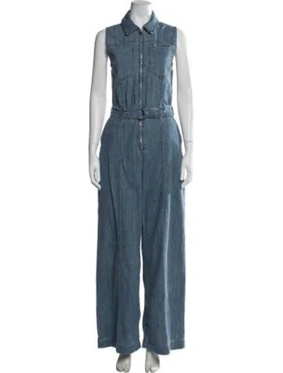 Pre-owned Frame Jumpsuit In Blue