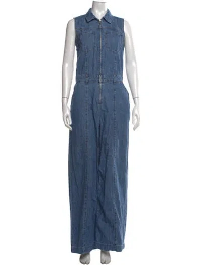 Pre-owned Frame Jumpsuit In Blue