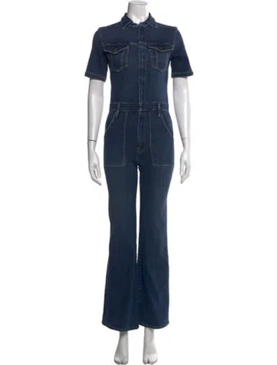 Pre-owned Frame Jumpsuit In Blue