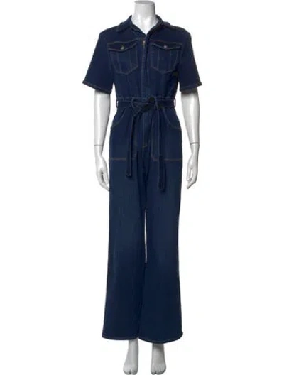 Pre-owned Frame Jumpsuit In Blue