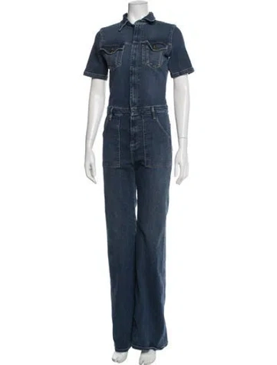 Pre-owned Frame Jumpsuit In Blue