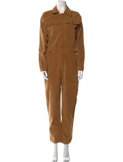 Pre-owned Frame Jumpsuit In Brown