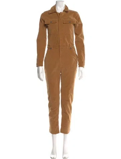 Pre-owned Frame Jumpsuit In Brown