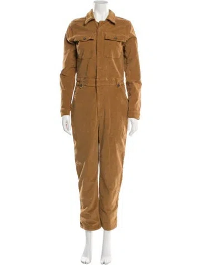 Pre-owned Frame Jumpsuit In Brown