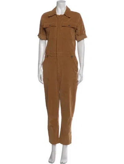 Pre-owned Frame Jumpsuit In Brown
