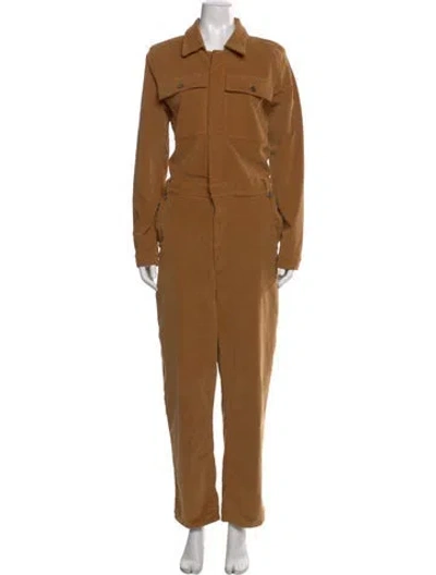 Pre-owned Frame Jumpsuit In Brown