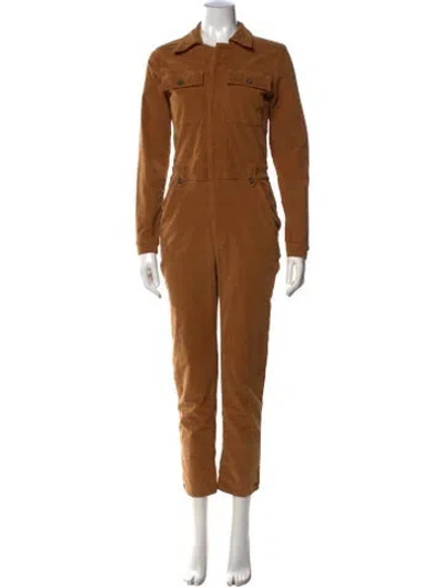 Pre-owned Frame Jumpsuit In Brown