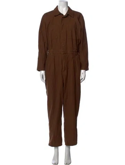 Pre-owned Frame Jumpsuit In Brown