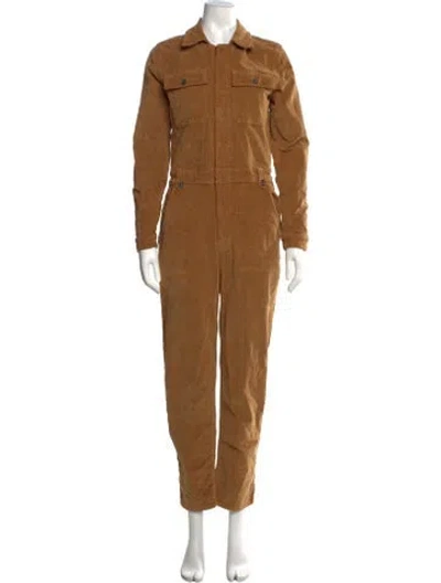 Pre-owned Frame Jumpsuit In Brown