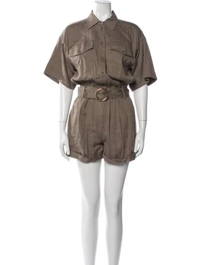 Pre-owned Frame Jumpsuit In Brown