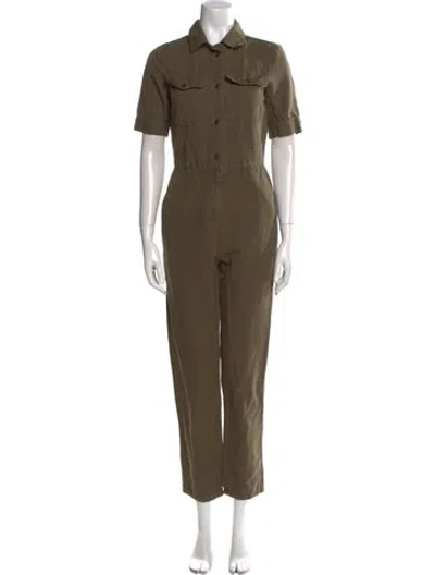 Pre-owned Frame Jumpsuit In Green