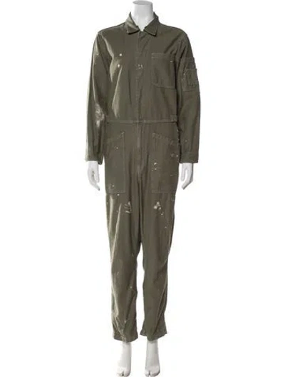Pre-owned Frame Jumpsuit In Green