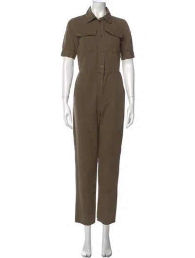 Pre-owned Frame Jumpsuit In Green