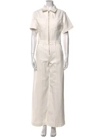 Pre-owned Frame Jumpsuit In Neutral