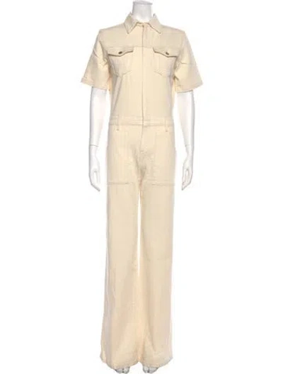Pre-owned Frame Jumpsuit In Neutral