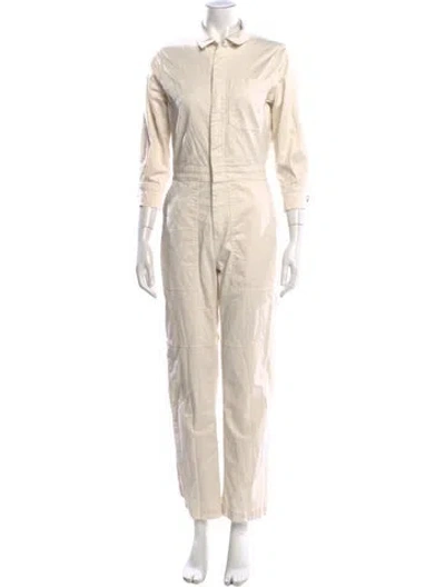 Pre-owned Frame Jumpsuit In Neutrals