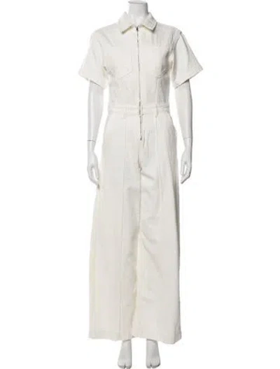 Pre-owned Frame Jumpsuit W/ Tags In White