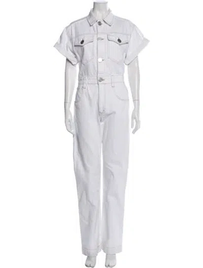 Pre-owned Frame Jumpsuit In White