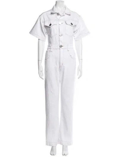 Pre-owned Frame Jumpsuit In White