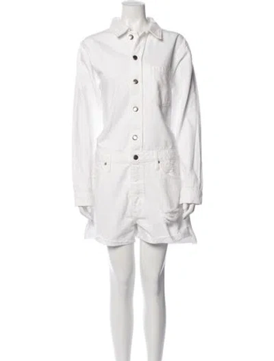 Pre-owned Frame Jumpsuit In White