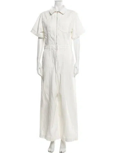 Pre-owned Frame Jumpsuit In White