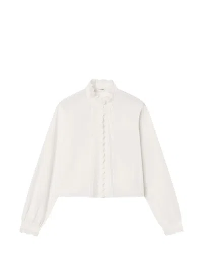 Frame The Keepsake Broderie Anglaise Cotton-poplin Blouse In White