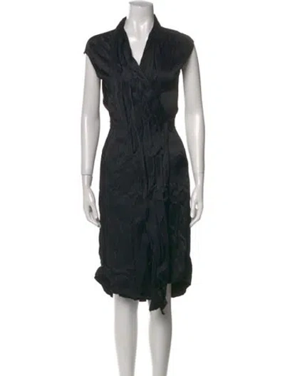 Pre-owned Frame Knee-length Dress In Black