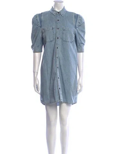 Pre-owned Frame Knee-length Dress In Blue