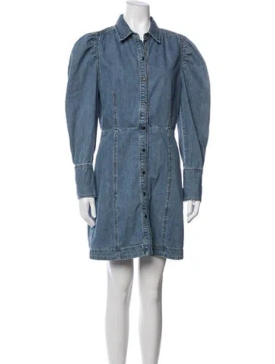 Pre-owned Frame Knee-length Dress In Blue