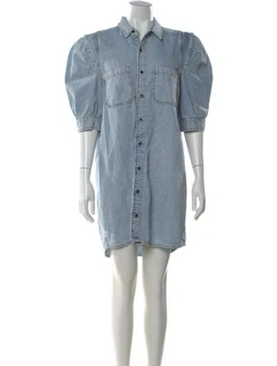 Pre-owned Frame Knee-length Dress In Blue