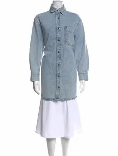 Pre-owned Frame Knee-length Dress In Blue