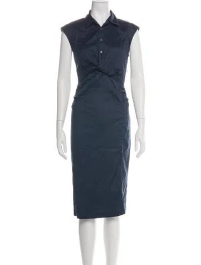 Pre-owned Frame Knee-length Dress In Blue