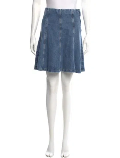 Pre-owned Frame Knee-length Skirt In Blue