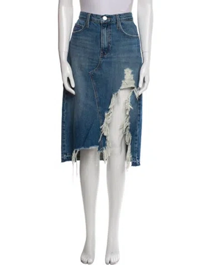 Pre-owned Frame Knee-length Skirt In Blue