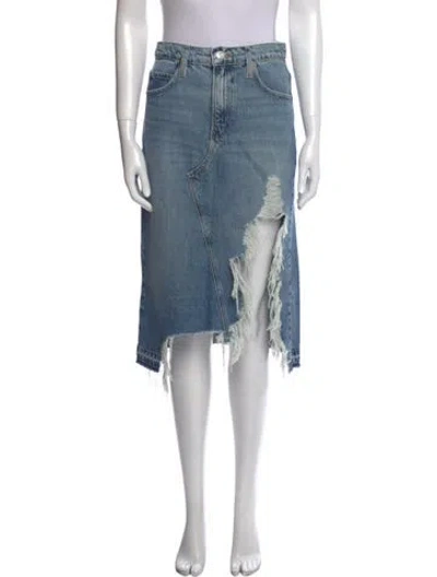 Pre-owned Frame Knee-length Skirt In Blue